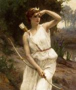 Guillaume Seignac Diana the Huntress oil on canvas